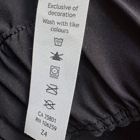 Lululemon On The Fly Pants Black Elastic Waist with Drawstring Woven 27  Size 4 - Picture 9 of 10